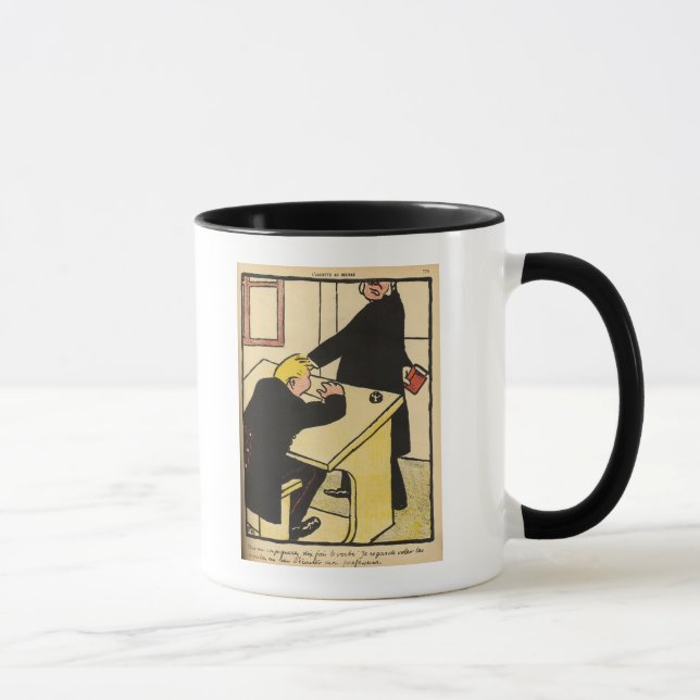 Taza Un profesor reprende su alumno de crímenes (Derecha)