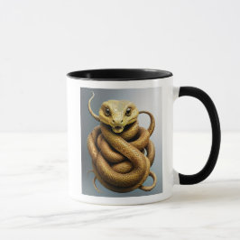 Taza Un serpent majestueux enroulé.