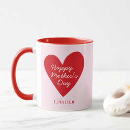 Taza Un simple regalo del Día de la Madre Rosa y el Cor