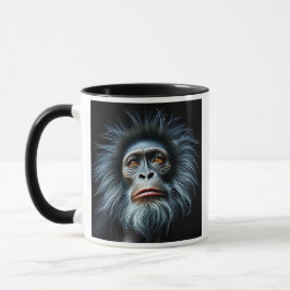Taza Un singe mélancolique et songeur.