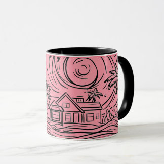 Taza un soleil levant devant la mer,mug