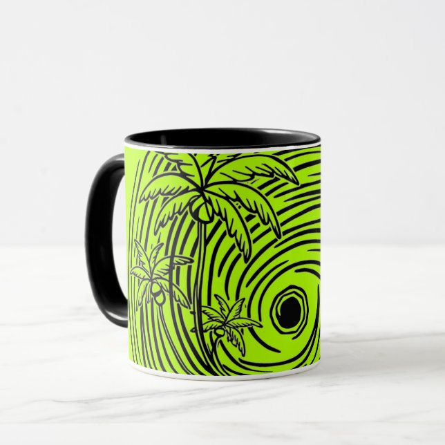 Taza un soleil levant devant la mer,mug (Anverso izquierdo)