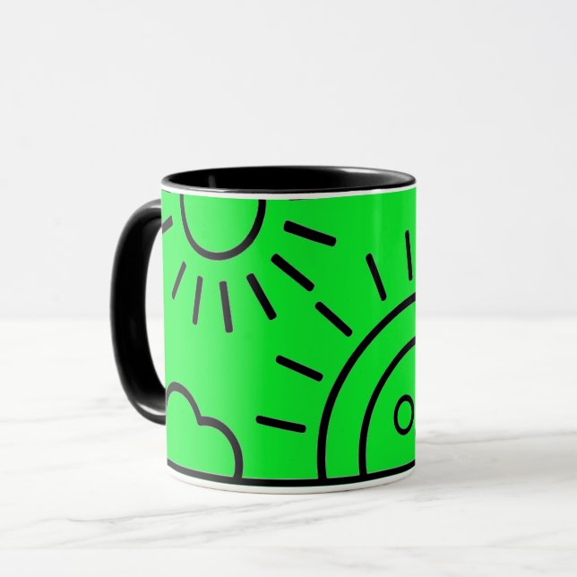 Taza un soleil levant devant la mer,mug (Anverso izquierdo)