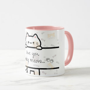 Taza Un tazón de Amor para ti Meow y Kitty para tu ser 