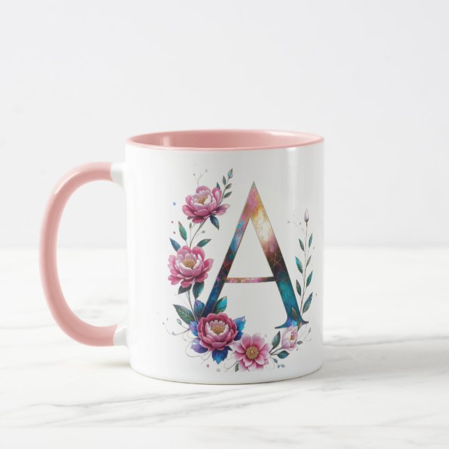 Taza Un tazón de café - Diseño floral para regalo (Izquierda)