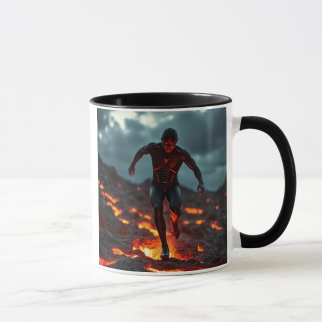 Taza Un terrain volcanique en fusion.  (Derecha)