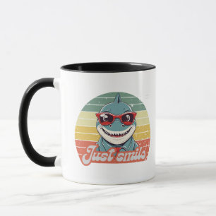 Taza Un tiburón gracioso te invita a sonreír