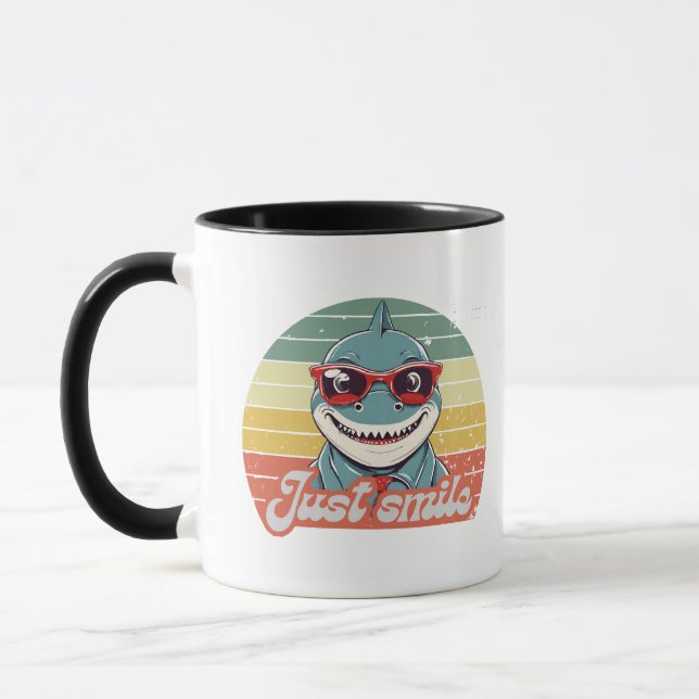 Taza Un tiburón gracioso te invita a sonreír (Izquierda)