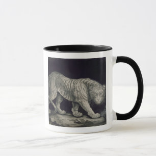Taza Un tigre de vagabundeo (lápiz en el papel)