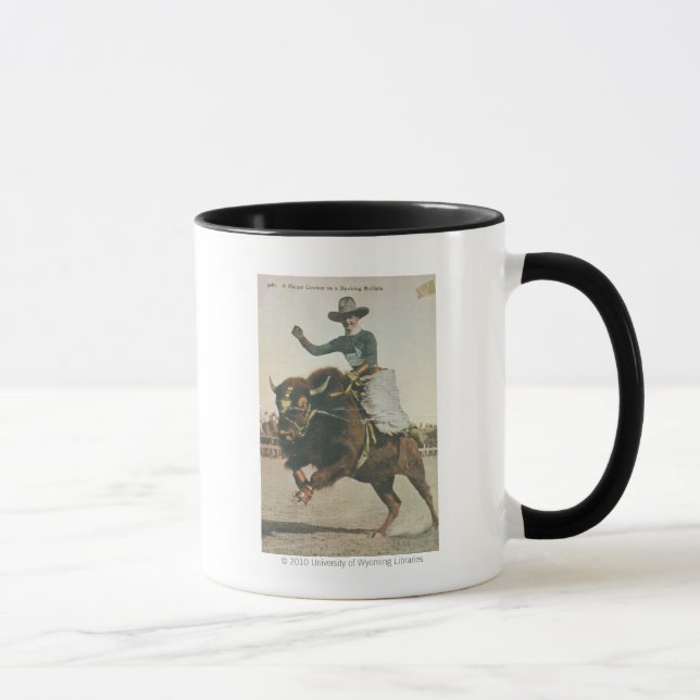 Taza Un vaquero feliz en un búfalo Bucking (Derecha)