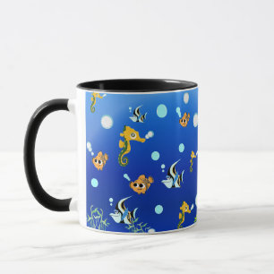 Taza Un vaso de café en el mar.