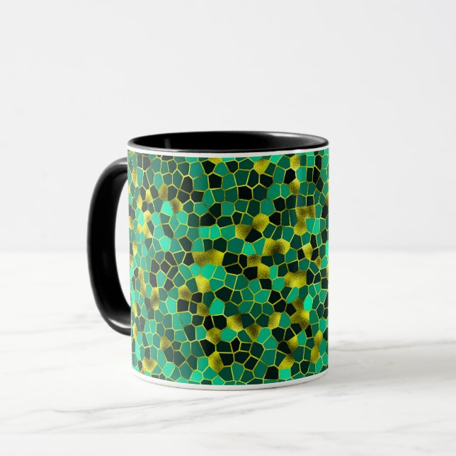 Taza Un verde y una mierda de oro apagados (Anverso izquierdo)
