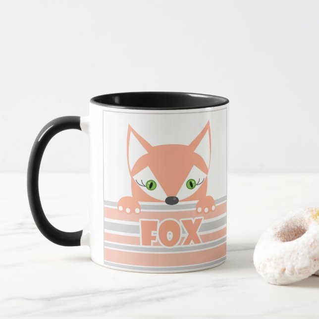 Taza Un Zorro curioso. (Con donut)