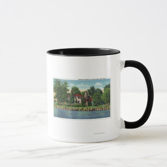 Taza Una bella residencia en el lago Chautauqua (Derecha)