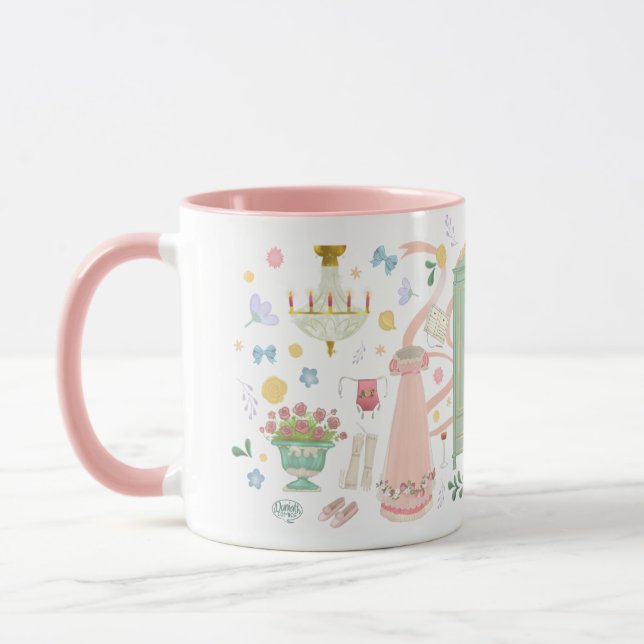 Taza Una bola en Crown Inn Mug (Rosa) (Izquierda)