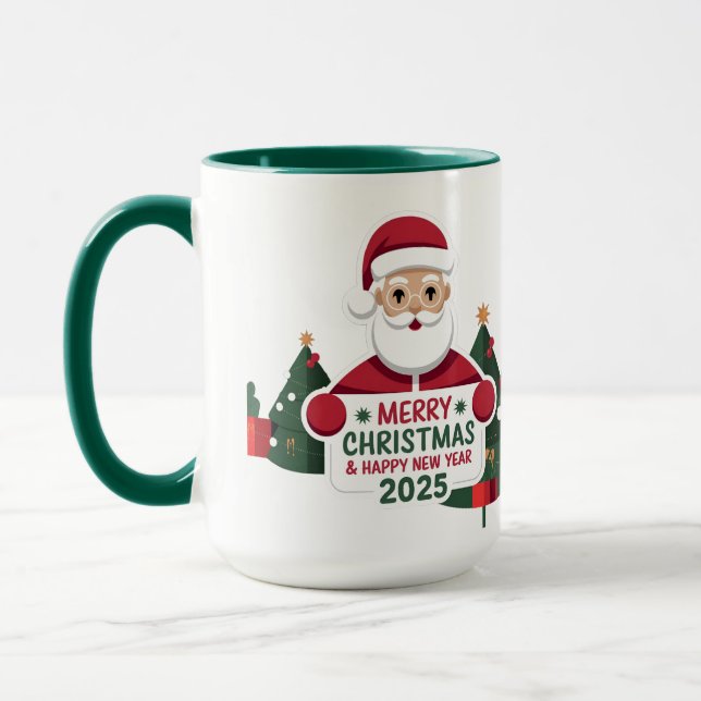 Taza Una brindis al futuro: Feliz Año Nuevo 2025 (Izquierda)