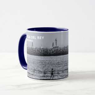 Taza Una Carrera De Playa. Marina Del Rey, CA Mug