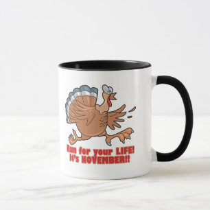 Taza una corrida por un turquía divertido
