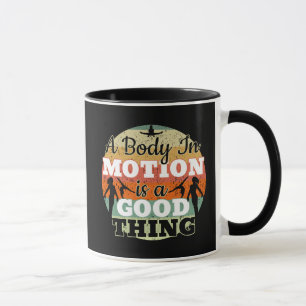 Taza Una cuerpo en movimiento - Mentalidad de gimnasia 