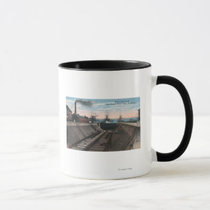 Taza Una dique seco vacía, astillero de la marina de
