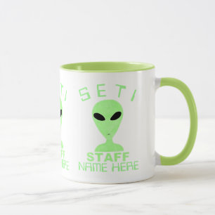 Taza Una diversión extranjera SETI del friki del UFO