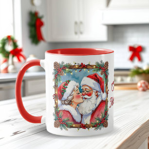 Taza Una dulce Navidad a la antigua Sr y Sra Claus