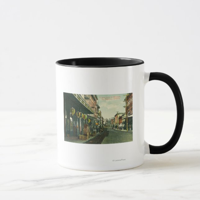Taza Una escena callejera de Chinatown (Derecha)