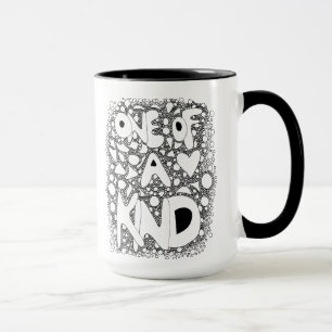 Taza Una especie, arte de palabras, tazón de café