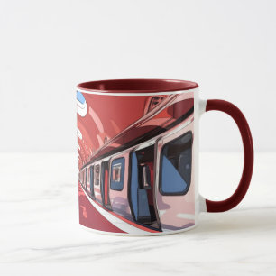 Taza Una estación de metro, probablemente diseñada en u
