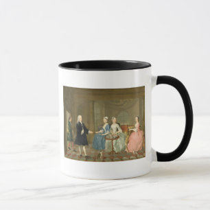 Taza Una familia que es servida con el té, c.1740-45