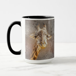 Taza Una jirafa con un animal salvaje y salvaje