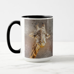 Taza Una jirafa con un animal salvaje y salvaje