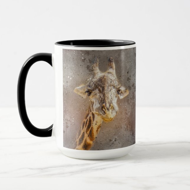 Taza Una jirafa con un animal salvaje y salvaje (Izquierda)