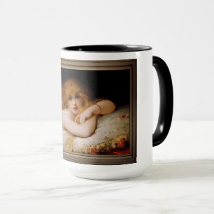 Taza Una joven mujer de descanso de Pierre Coomans