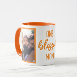 Taza Una Mamá Afortunada | Foto Personalizada del Día d