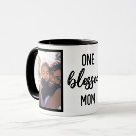 Taza Una Mamá Afortunada | Foto Personalizada del Día d