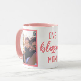 Taza Una Mamá Afortunada | Foto Personalizada Moderna d