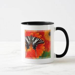Taza Una mariposa cola de golondrina cebra