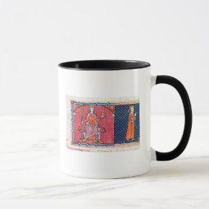 Taza Una mujer que toma un juramento antes