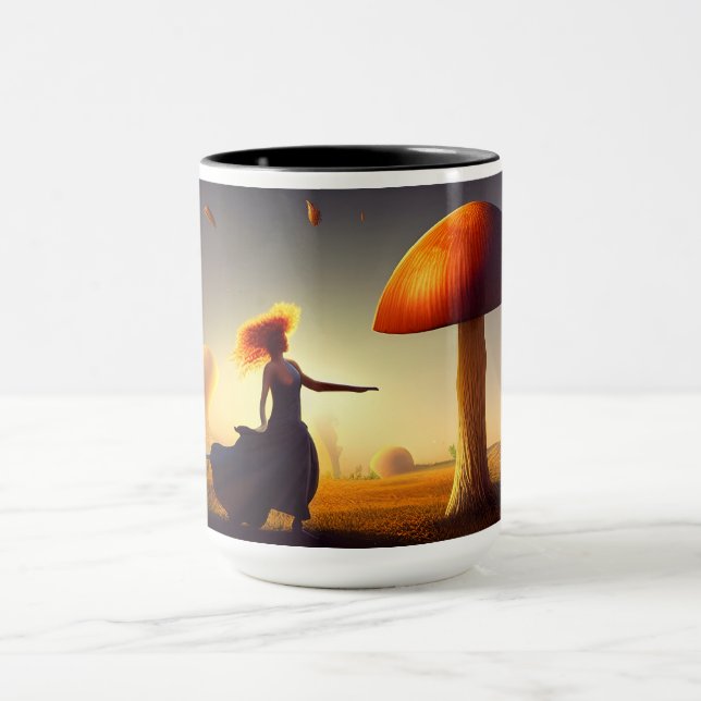 Taza Una mujer y un hongo enorme (Centro)