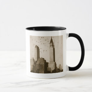 Taza Una multitud de volar de los pájaros