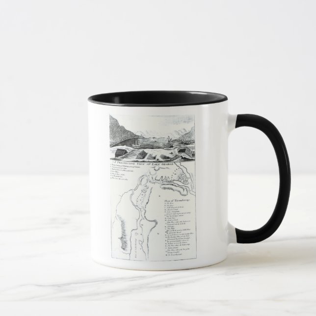 Taza Una opinión de perspectiva del lago George (Derecha)
