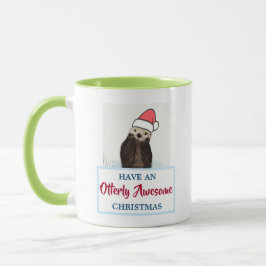 Taza Una orejeta con un bollo de Navidades de Santa Hat