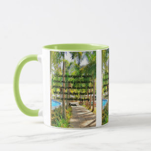 Taza Una plegaria por ayuda y protección de dos tonos