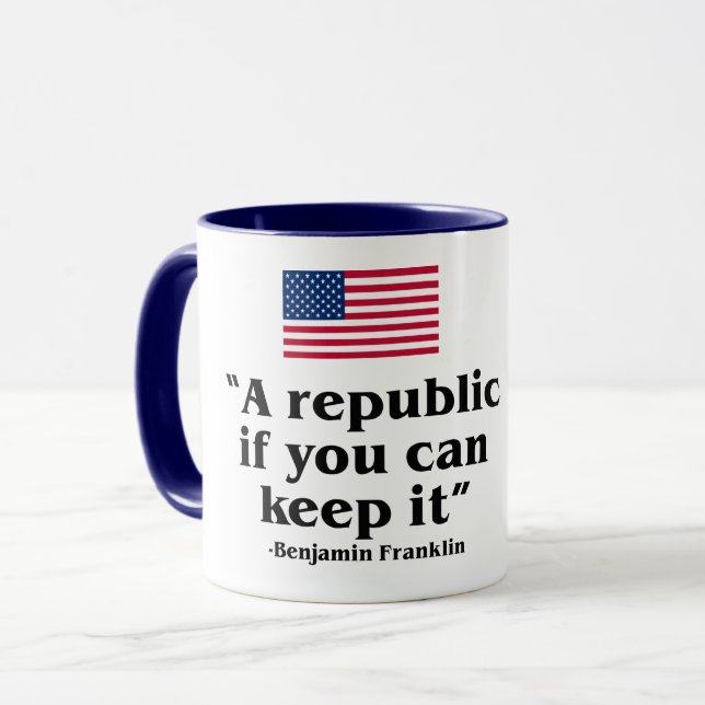TAZA UNA REPÚBLICA SI PUEDES MANTENERLA CONSTITUIDA EN  (Anverso izquierdo)