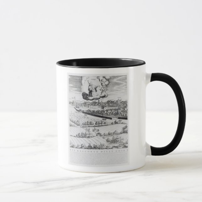 Taza Una sección de un mapa de Milano, 1640 (Derecha)