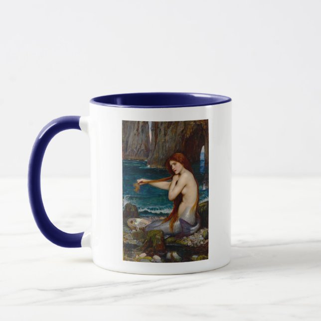 Taza Una sirena, c. 1900 de John Waterhouse (Izquierda)