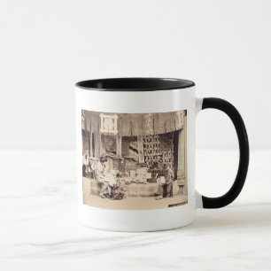 Taza Una tienda japonesa del paño, c.1890 (phot
