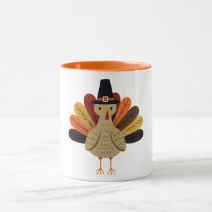 Taza Una Turquía de Acción de Gracias, clásica y vintag