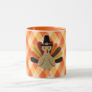 Taza Una Turquía de Acción de Gracias, clásica y vintag